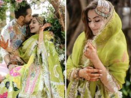 Shivaleeka Oberoi and Abhishek Pathak give us glimpses of their pre-wedding festivities filled with love, but it’s her green couture lehenga that has us hooked