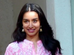 Shraddha Kapoor looks adorable in a pink kurti paired with jhumkas