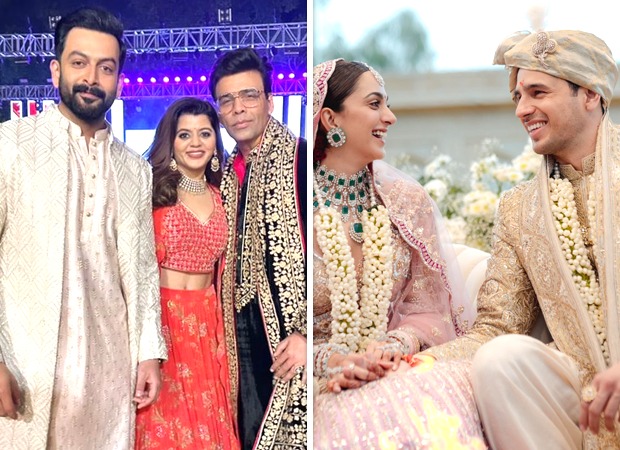Sidharth Malhotra and Kiara Advani Wedding: Prithviraj Sukumaran attends function with wife; poses with filmmaker Karan Johar 
