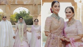 Unseen photos show Kiara Advani twinning with her mother as she walked down the aisle with her parents while wearing a pink lehenga