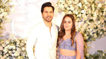 Varun Dhawan & Natasha Dalal look adorable as they pose together at Sidharth-Kiara’s reception