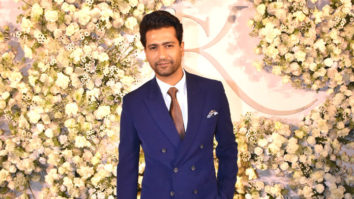 Vicky Kaushal looks dapper in a blue suit at Sidharth-Kiara’s wedding reception