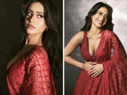 All one needs to look great as a bridesmaid is Nysa Devgan’s crimson lehenga