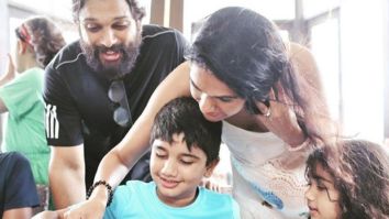 Allu Arjun gives a peek into his “sweet break” with family in Rajasthan; see pic featuring wife Sneha Reddy with kids