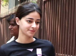 Ananya Panday poses for a selfie with fans