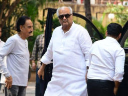 Boney Kapoor reaches Satish Kaushik’s residence to pay his last respects to the late actor