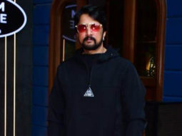 Kichcha Sudeep looks dapper as always as he attends an event of his upcoming film ‘Kabzaa’
