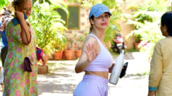 Malaika Arora steps out of her car for a gym session