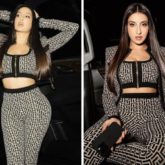 Nora Fatehi keeps it chic in black crop top, a blazer and skinny jeans :  Bollywood News - Bollywood Hungama