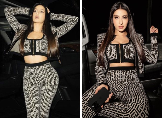Nora Fatehi is a total spotlight stealer in Balmain monochrome co-ord set and black boots : Bollywood News
