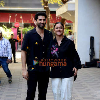 Photos: Aditya Roy Kapur and Mrunal Thakur snapped at the promotions of their film Gumraah in T-Series office