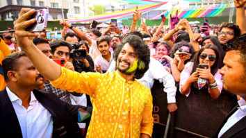 Photos: Nani snapped promoting Dasara at a Holi event in Mumbai