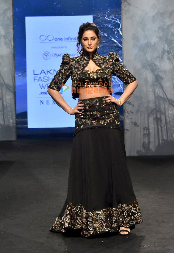 Photos: Nargis Fakhri walks the ramp for designer Sejal Kamdar at Lakme Fashion Week 2023 – Day 4