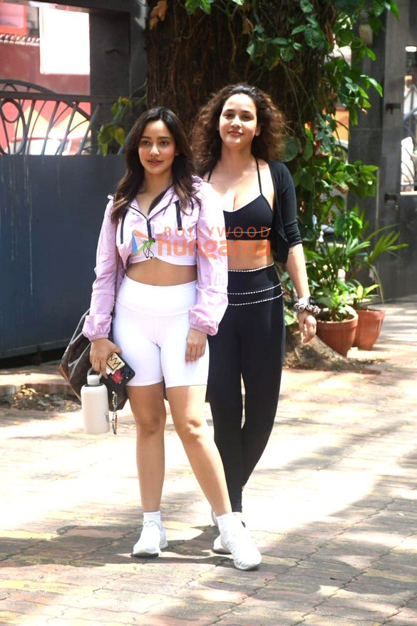 Photos: Neha Sharma and Aisha Sharma spotted outside a gym