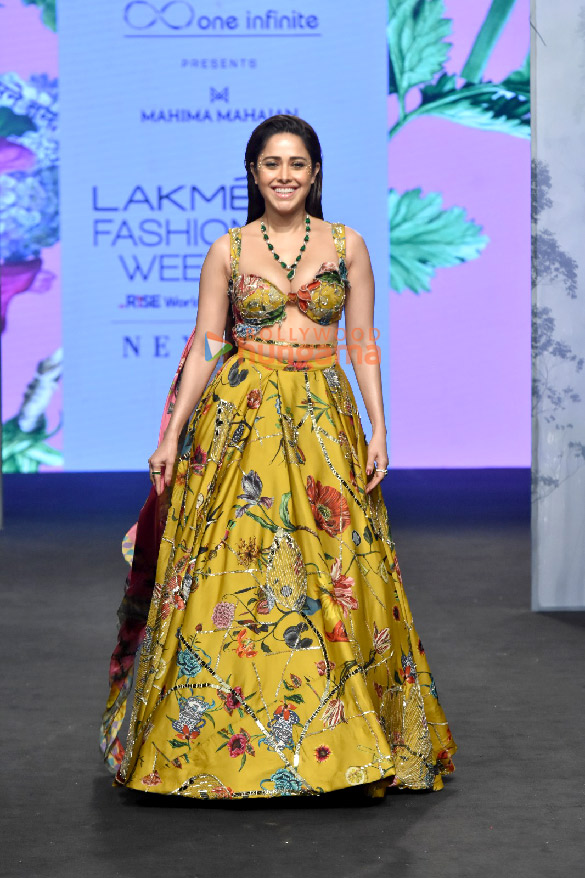 Photos: Nushrratt Bharuccha walks the ramp for designer Mahima Mahajan at Lakme Fashion Week 2023 – Day 4