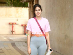Photos: Rhea Chakraborty spotted outside a gym