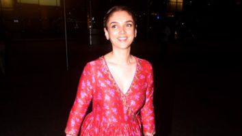 Prettiest!  Aditi Rao Hydari poses with fans at the airport