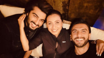 Ranveer Singh and Arjun Kapoor pose with Mrs. Chatterjee Vs Norway star Rani Mukerji, see photo Ranveer Singh and Arjun Kapoor pose with Mrs. Chatterjee Vs Norway star Rani Mukerji, see photo