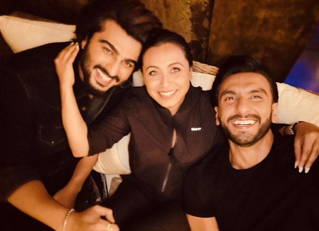 Ranveer Singh and Arjun Kapoor pose with Mrs. Chatterjee Vs Norway star Rani Mukerji, see photo Ranveer Singh and Arjun Kapoor pose with Mrs. Chatterjee Vs Norway star Rani Mukerji, see photo
