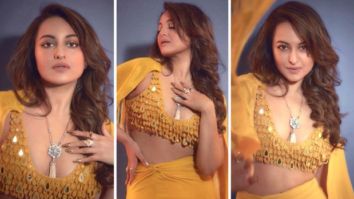 Sonakshi Sinha is turning the town yellow with a yellow coordinated set designed by Arpita Mehta