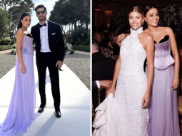 Ahan Shetty and Tania Shroff dazzle at Sofia Richie-Elliot Grainge’s France wedding; Tania stuns in lilac hand-crafted Miss Sohee gown