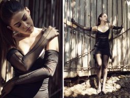 Alaya F sets the style statement for summer in a black strappy dress for U-turn promotions