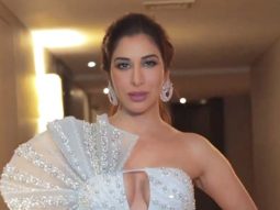 All that glitters! Sophie Choudry is an absolute vision in this shimmery gown