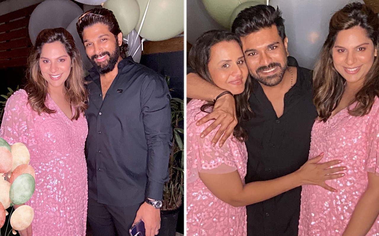 Allu Arjun attends Ram Charan and Upasana Kamineni Konidela’s baby shower celebrations in Hyderabad
