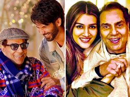 Dharmendra shares pictures with co-star Shahid Kapoor and Kriti Sanon as they wrap up their untitled next; see pictures