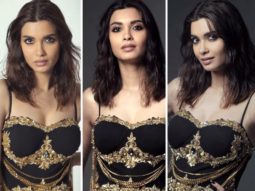 Diana Penty works up a stylish storm in a little black dress adorned with gold details