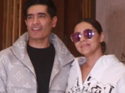Gauri Khan & Manish Malhotra look their stylish best as they pose for paps