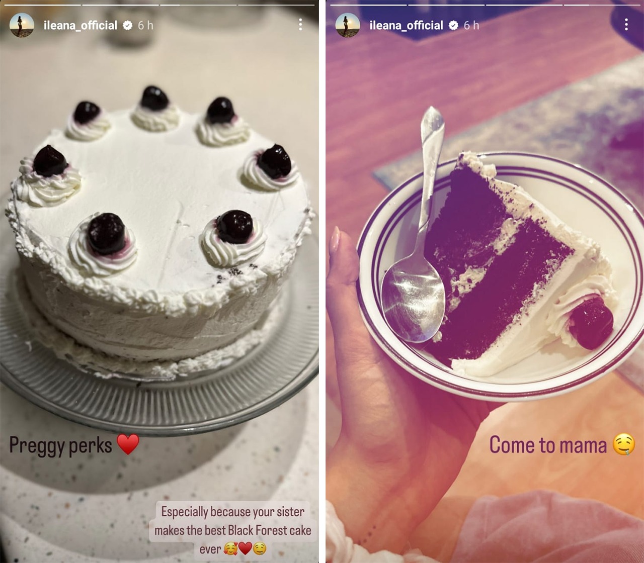 Mother-to-be Ileana D'Cruz shares her pregnancy foodie adventures;  Savor Sister's Black Forest Cake