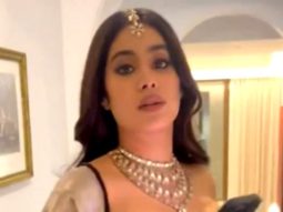 Janhvi Kapoor looks magnificent in her gorgeous black & golden striped dress