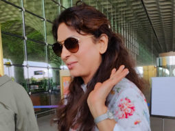 Juhi Chawla & husband Jay Mehta smile for paps at the airport