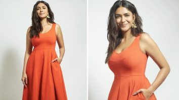 Mrunal Thakur livens up social feed with her vibrant orange Kate Spade dress
