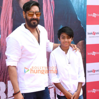 Photos: Ajay Devgn and snapped with his son at a screening of Bholaa