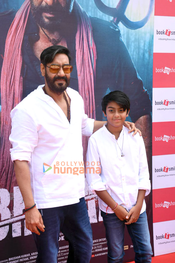 Photos: Ajay Devgn and snapped with his son at a screening of Bholaa Photos: Ajay Devgn and snapped with his son at a screening of Bholaa