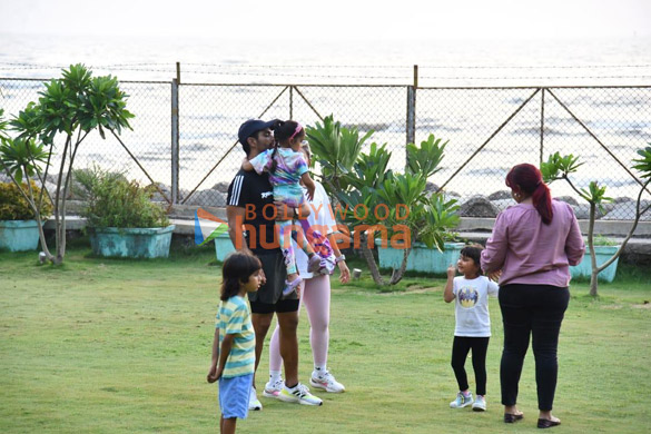 photos neha dhupia and angad bedi spend time with their kids at bandstand in mumbai 1