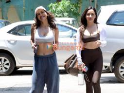 Photos: Neha Sharma and Aisha Sharma spotted at a gym in Bandra