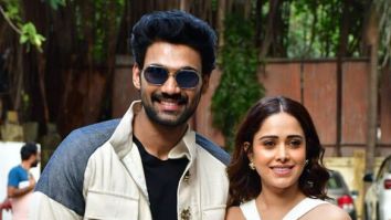 Photos: Nushrratt Bharuccha and Bellamkonda Srinivas snapped promoting their film Chatrapathi