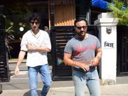 Photos: Saif Ali Khan and Ibrahim Ali Khan snapped at Mizu in Bandra