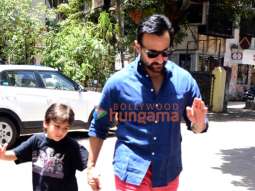 Photos: Saif Ali Khan and Taimur Ali Khan spotted in Bandra