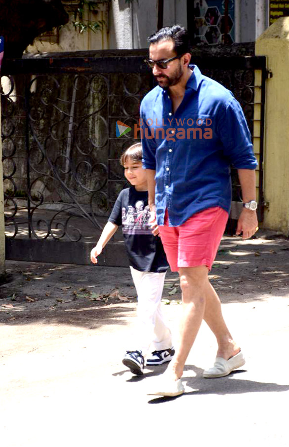 photos saif ali khan and taimur ali khan spotted in bandra 3 8