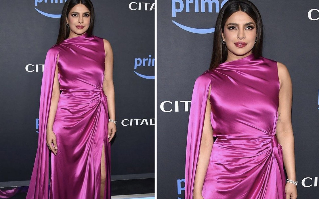 Priyanka Chopra is the definition of glamour in a pink silk gown for Citadel promotional rounds in L.A : Bollywood News – Bollywood Hungama