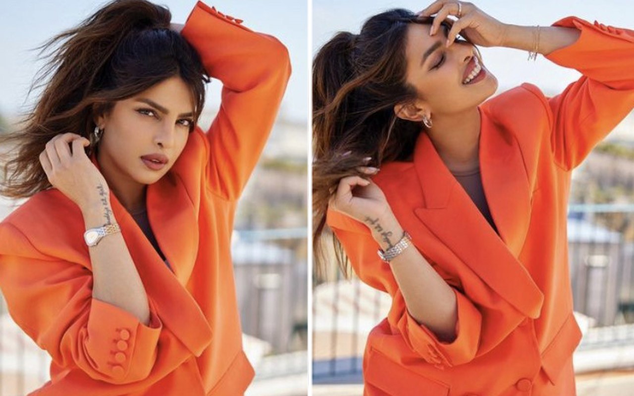 Priyanka Chopra looks bright and blazing in a tangerine pantsuit for Citadel premiere in Rome : Bollywood News