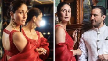 Saif Ali Khan’s white bandhgala and Kareena Kapoor’s crimson lehenga showcase their contrasting yet stylish red carpet looks