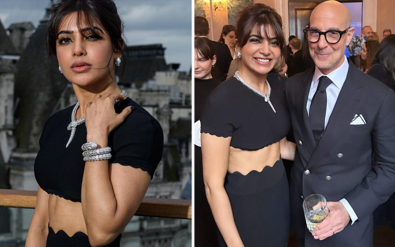 Samantha Ruth Prabhu cannot stop ‘fangirling’ over meeting American star Stanley Tucci at Citadel premiere : Bollywood News