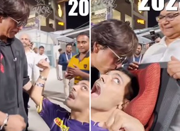 Shah Rukh Khan gives a sweet kiss to a differently-abled fan at Kolkata Knight Riders’ match; the fan tells him “I love you”, watch video : Bollywood News