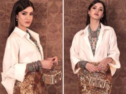 Shanaya Kapoor maintains her impressive fashion streak in white shirt styled with a gold sequin skirt