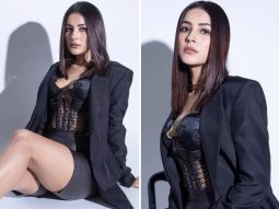 Shehnaaz Gill kicks off the week in style in a lace corset, blazer and shorts for Kisi ka Bhai Kisi ki Jaan trailer launch